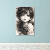 Kwetsbare stilte – Onschuldige ziel Canvasprint Canvas Afdruk (Insitu (Houten vloer))