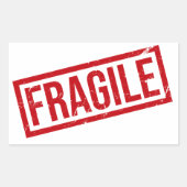 KWETSBARE verzendlabels | Handle With Care-sticker Rechthoekige Sticker (Voorkant)