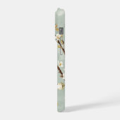 Kwetsbare Witte Bloesemtak Botanisch iPhone Hoesje (Linkerkant)