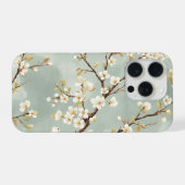 Kwetsbare Witte Bloesemtak Botanisch iPhone Hoesje (Achterkant horizontaal)