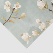 Kwetsbare Witte Bloesemtak Botanisch Tissuepapier (Detail)