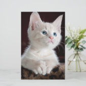 Kwetsbare Witte Keuten Briefpapier (Staand voorkant)