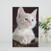 Kwetsbare Witte Keuten Briefpapier (Staand voorkant)