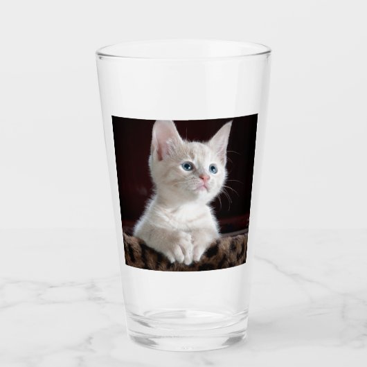 Kwetsbare Witte Keuten Glas (Voorkant)