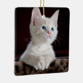 Kwetsbare Witte Keuten Keramisch Ornament (Rechts)