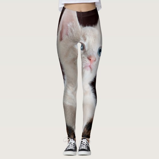 Kwetsbare Witte Keuten Leggings (Voorkant)