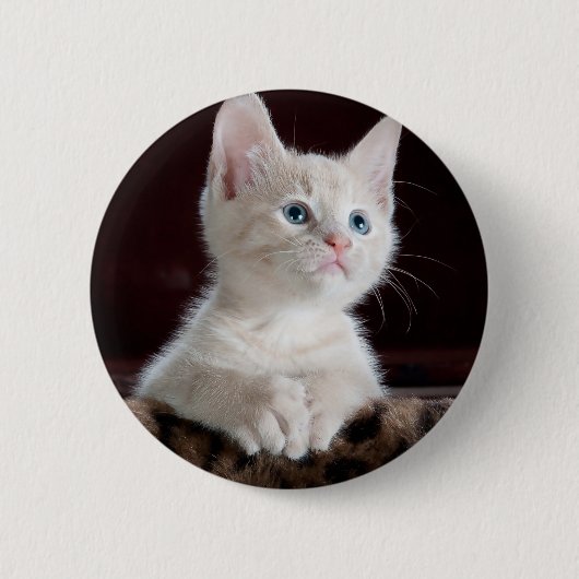 Kwetsbare Witte Keuten Ronde Button 5,7 Cm (Voorkant)