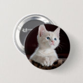 Kwetsbare Witte Keuten Ronde Button 5,7 Cm (Voorkant /achterkant)