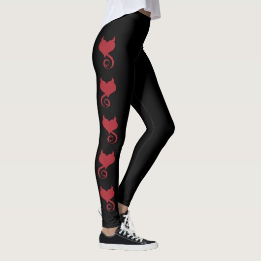 Kwetshart: duivel/demonhart leggings (Rechts)