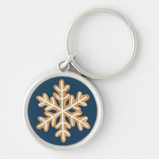KWhimsical kerstkoekje pictogrammen sleutelhanger (Voorkant)