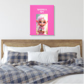 Kwiek en Krachtig Canvas Afdruk (Insitu (Slaapkamer))