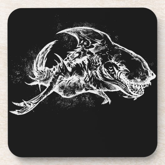 Kwieke haai in het wit onderzetter (Voorkant)