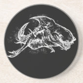 Kwieke haai in het wit zandsteen onderzetter (Voorkant)