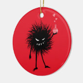 Kwieke scheikunde-liefdespoot keramisch ornament (Links)