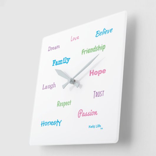 Kwig Life TM Vierkante Klok (Hoek)