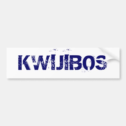 KWIJIBOS BUMPERSTICKER (Voorkant)