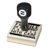 Kwijlbaar Niet Laten Vallen Voorzichtig Hanteren R Rubberstempel (Stempel)