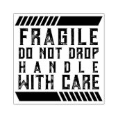 Kwijlbaar Niet Laten Vallen Voorzichtig Hanteren R Rubberstempel (Afrduk)