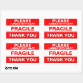 Kwijlbare Handle Met Zorg Sticker Waarschuwingslab (Vel)