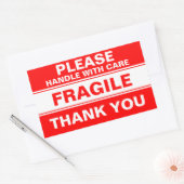 Kwijlbare Handle Met Zorg Sticker Waarschuwingslab (Envelop)