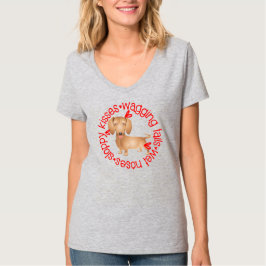 Kwijlende kussen, schattige Dachshund T-shirt