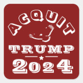 Kwijting TRUMP 2024 Vierkante Sticker (Voorkant)