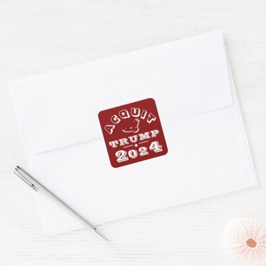 Kwijting TRUMP 2024 Vierkante Sticker (Envelop)