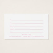 Kwijtschelding bloesem - roze cadeaubon visitekaartje (Achterkant)