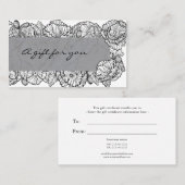 Kwijtschelding van marmerbloemen visitekaartje (Voorkant / Achterkant)