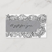 Kwijtschelding van marmerbloemen visitekaartje (Voorkant)