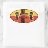 kwik buitenboordmotoren teken rechthoekige sticker (Tas)