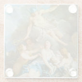 Kwik dat de baby Baccus aan de nimfen toevertrouwt Glazen Onderzetter (Achterkant)