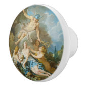 Kwik dat de baby Baccus aan de nimfen toevertrouwt Keramische Knop (Rechts)