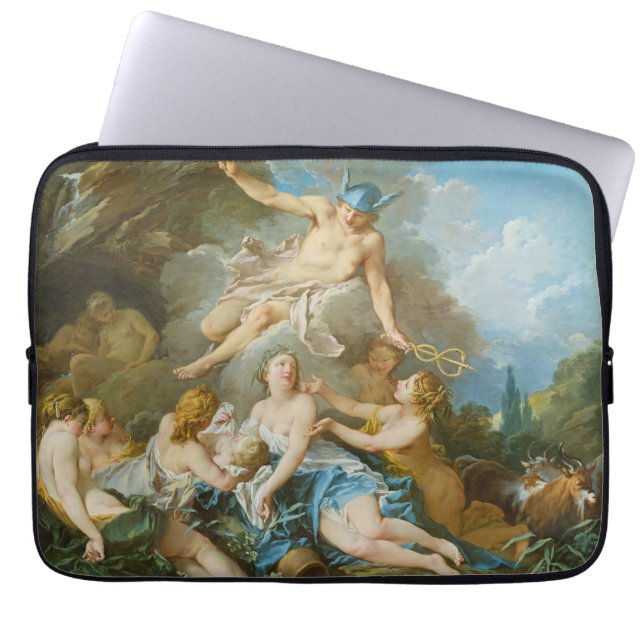 Kwik dat de baby Baccus aan de nimfen toevertrouwt Laptop Sleeve (Voorkant)