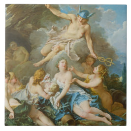 Kwik dat de baby Baccus aan de nimfen toevertrouwt Tegeltje