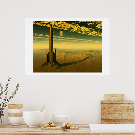 Kwik dat over Venuaanse raters rijdt Poster (Keuken)