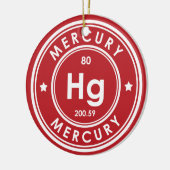 Kwik Element Rood Keramiek Ornament (Links)