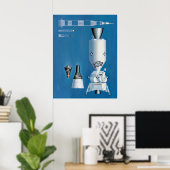Kwik, Gemini en Apollo Spacecraft Poster (Thuiskantoor)