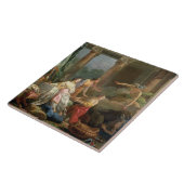 Kwik, Herse en Aglauros, 1763 (olie op doek) Tegeltje (Zijkant)