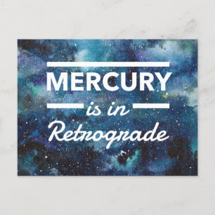 Kwik in Retrograde Galaxy Waterverf Print Briefkaart