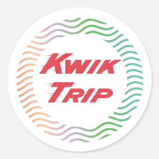 Kwik-reis Ronde Sticker (Voorkant)