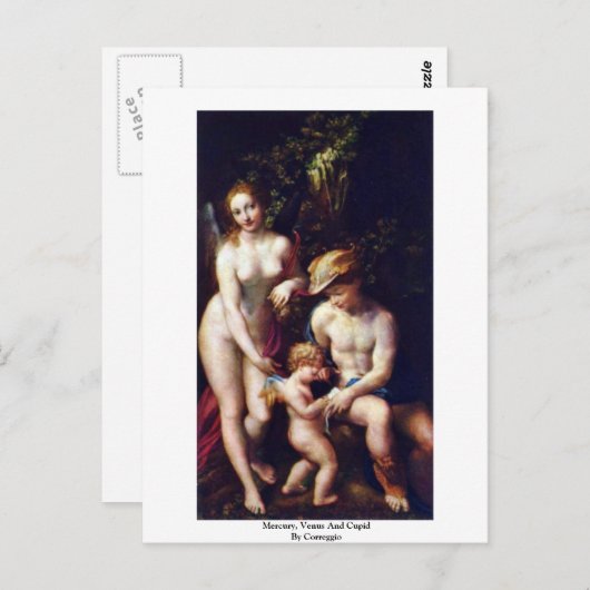 Kwik, Venus en Cupid van Correggio Briefkaart (Voorkant / Achterkant)