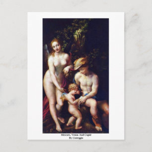 Kwik, Venus en Cupid van Correggio Briefkaart