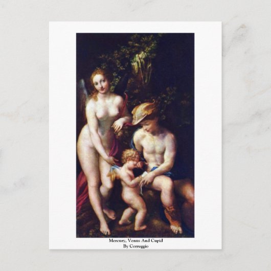Kwik, Venus en Cupid van Correggio Briefkaart (Voorkant)