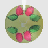 Kwikglazen kerstbal Vintag Painted Floral Ornament (achterkant)