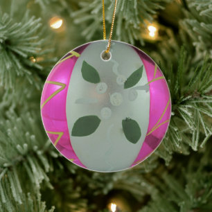 kwikgordel voor kerstmis van glas Mistletoe Keramisch Ornament
