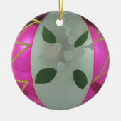 kwikgordel voor kerstmis van glas Mistletoe Keramisch Ornament (Voorkant)