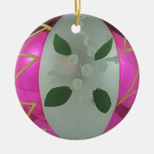  kwikgordel voor kerstmis van glas Mistletoe Keramisch Ornament (Voorkant)