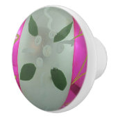 kwikgordel voor kerstmis van glas Mistletoe Keramische Knop (Rechts)