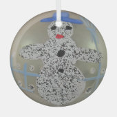  kwikgordel voor kerstmis van glas Mistletoe Ornament (Voorkant)